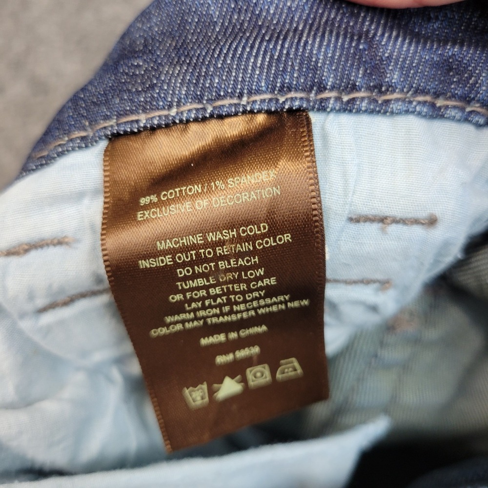 Kut From The Kloth Capri Jeans Womens 6 Blue Thick Stitch Y2K Boho Streetwear - Picture 12 of 12